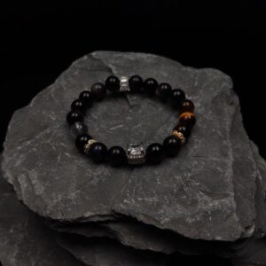 10mm obsidian tiger's eye clear quartz, 31 grams, 16cm 17cm in diameter 10mm obsidian tiger's eye clear quartz, 31 grams, 16cm 17cm in diameter