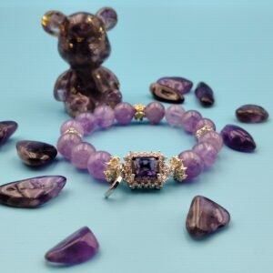 10mm amethyst, 14k gold plated, 29 grams, 16cm 17cm in diameter.