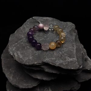 12mm yellow tower quartz, yellow gum flower quartz, amethyst, kunzite, clear quartz, amethyst fox quartz, rose quartz double tipped stone, 44 grams, inner diameter 16cm 17cm 12mm yellow tower quartz, yellow gum flower quartz, amethyst, kunzite, clear quartz, amethyst fox quartz, rose quartz double tipped stone, 44 grams, inner diameter 16cm 17cm