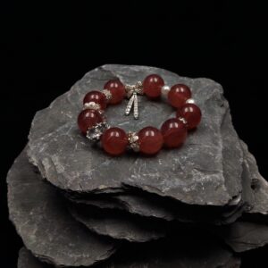 16mm strawberry quartz artificial pearl, 14k gold plated, 72 grams, 16cm 17cm in diameter.