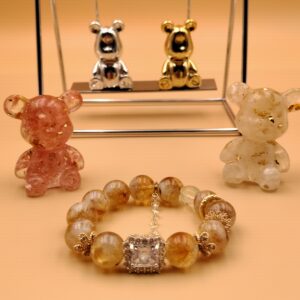 13mm yellow crystal, lemon yellow, 14k gold plated accessories, 43g, inner ring 16cm 17cm